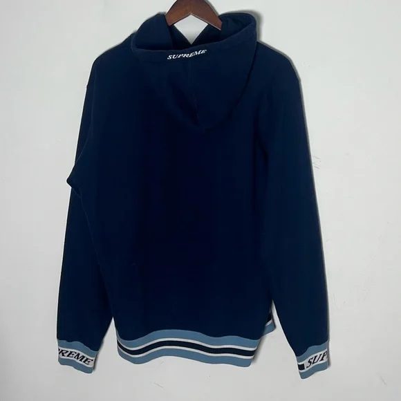 Supreme Striped Rib Hooded Sweatshirt Size Medium - Picture 2 of 6